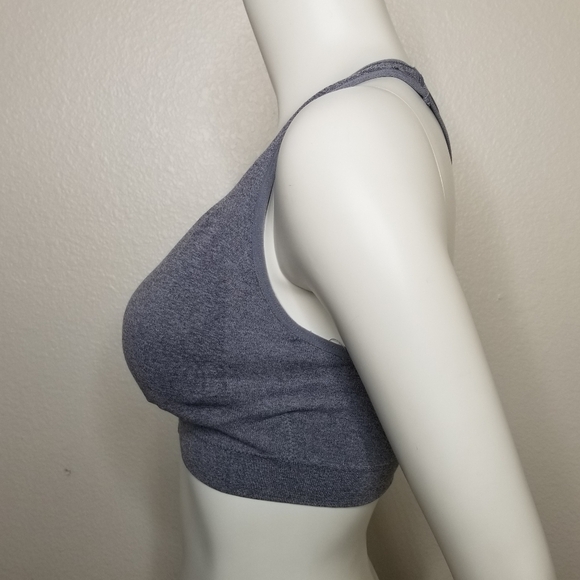 Marilyn Monroe Razorback Sports Bra Removable Pads Grey XL - Picture 3 of 6